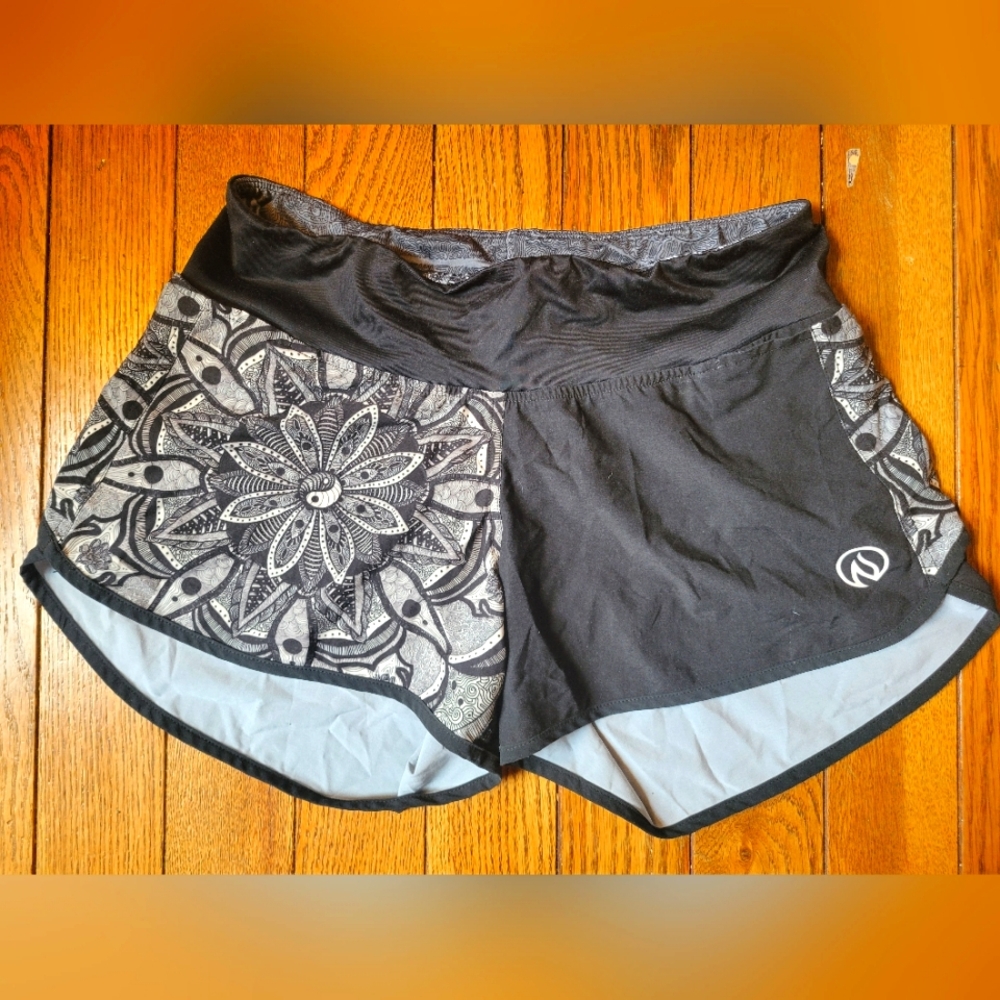 InkNBurn Ying and Yang Design Running Shorts
